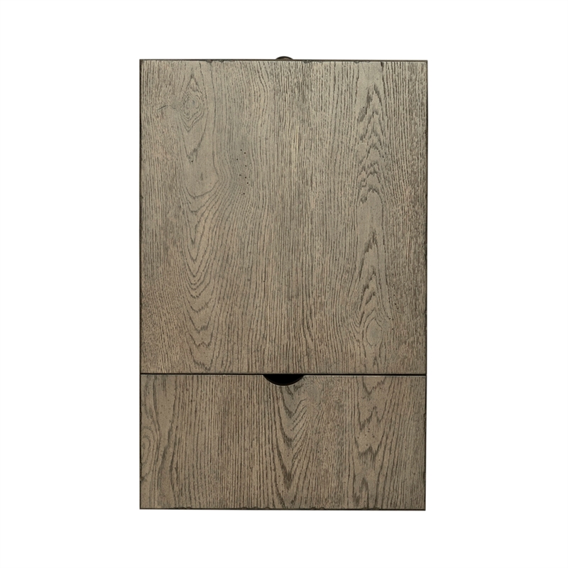 Bowery Hill Traditional Farmhouse Chair Side Table - Dusty Taupe