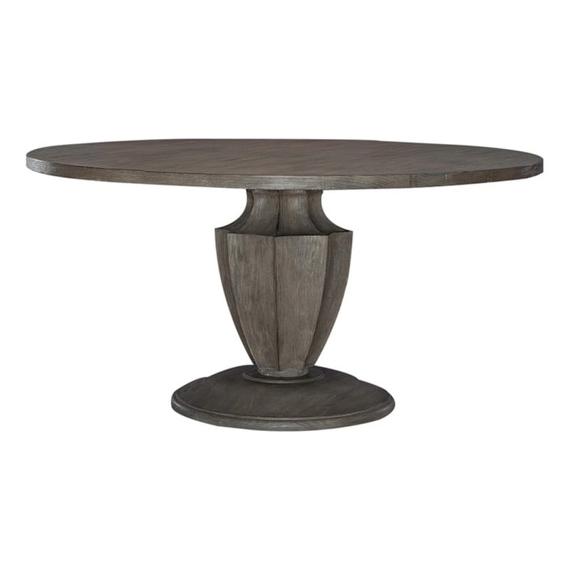 Bowery Hill Traditional Wood Pedestal Table Set - Havana Brown Finish