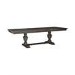 Bowery Hill Traditional Wood 7 Piece Trestle Table Set - Havana Brown Finish