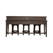 Bowery Hill Traditional 4-Piece Wood Console Table Set in Espresso