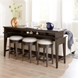 Bowery Hill Traditional 4-Piece Wood Console Table Set in Espresso