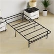 Bowery Hill Modern Metal Foldable Twin Bed Frame in Black Finish