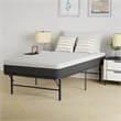 Bowery Hill Modern Metal Foldable Twin Bed Frame in Black Finish