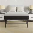 Bowery Hill Modern Metal Foldable Twin Bed Frame in Black Finish