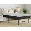 Bowery Hill Modern Metal Foldable Twin Bed Frame in Black Finish