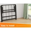 Bowery Hill Modern Metal Foldable Twin Bed Frame in Black Finish