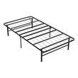 Bowery Hill Modern Metal Foldable Twin Bed Frame in Black Finish