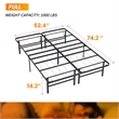 Bowery Hill Modern Metal Foldable Full Bed Frame in Black Finish