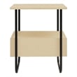 Bowery Hill Contemporary Wood Storage 2-Shelf End Table in Light Maple