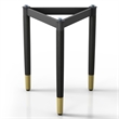 Bowery Hill Modern Solid Wood End Table Base Legs in Black Finish
