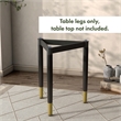 Bowery Hill Modern Solid Wood End Table Base Legs in Black Finish