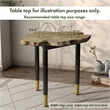 Bowery Hill Modern Solid Wood End Table Base Legs in Black Finish