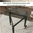 Bowery Hill Modern Solid Wood End Table Base Legs in Black Finish