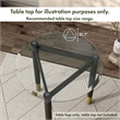 Bowery Hill Modern Solid Wood End Table Base Legs in Black Finish