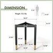 Bowery Hill Modern Solid Wood End Table Base Legs in Black Finish