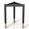 Bowery Hill Modern Solid Wood End Table Base Legs in Black Finish