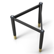 Bowery Hill Modern Solid Wood End Table Base Legs in Black Finish