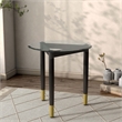 Bowery Hill Modern Solid Wood End Table Base Legs in Black Finish