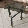 Bowery Hill Modern Solid Wood End Table Base Legs in Black Finish