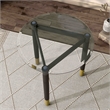 Bowery Hill Modern Solid Wood End Table Base Legs in Black Finish
