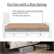 Bowery Hill Transitional Solid Wood Panel Twin Bed in White Finish