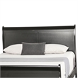Bowery Hill Transitional Solid Wood Panel King Bed in Black Finish