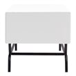 Bowery Hill Wood Storage 2-Drawer Coffee Table in White Pure
