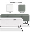 Bowery Hill Wood Storage 2-Drawer Coffee Table in White Pure