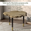 Bowery Hill Modern Solid Wood Coffee Table Base Legs in Black