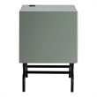 Bowery Hill Wood Storage End Table with USB Port in Sage Green