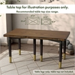 Bowery Hill Solid Wood Coffee Table Base Legs in Black (Set of 2)
