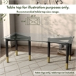 Bowery Hill Solid Wood Coffee Table Base Legs in Black (Set of 2)