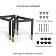Bowery Hill Solid Wood Coffee Table Base Legs in Black (Set of 2)