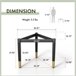 Bowery Hill Solid Wood Coffee Table Base Legs in Black (Set of 2)