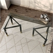 Bowery Hill Solid Wood Coffee Table Base Legs in Black (Set of 2)