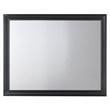 Bowery Hill Contemporary Composite Wood Mirror in Black Finish