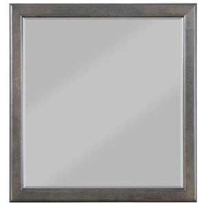 Bowery Hill Contemporary Wooden Frame Rectangular Mirror in Dark Gray
