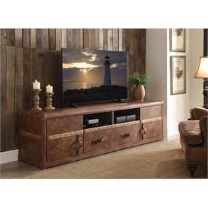 Bowery Hill Contemporary 60&quot Rectangular TV Stand in Retro Brown