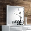 Bowery Hill Transitional Composite Wood Framed Mirror in White