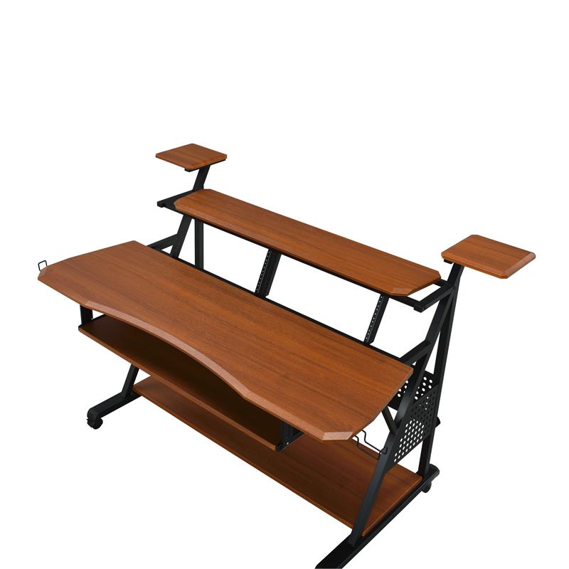 Bowery Hill Contemporary Music Desk in Cherry & Black Finish