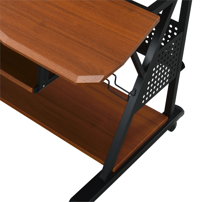 Bowery Hill Contemporary Music Desk in Cherry & Black Finish