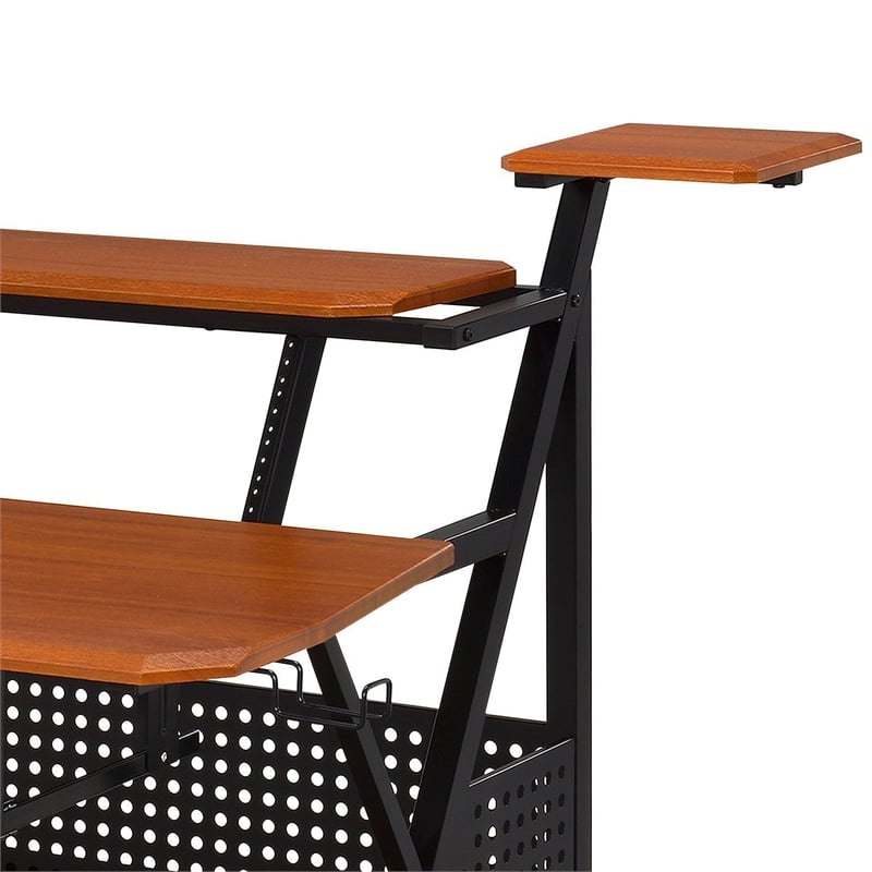 Bowery Hill Contemporary Music Desk in Cherry & Black Finish