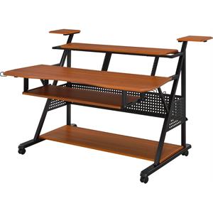 Bowery Hill Contemporary Music Desk in Cherry & Black Finish