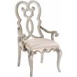 Bowery Hill Contemporary Velvet Upholstered Arm Chair in Ivory