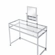Bowery Hill Contemporary 3 Piece Metal Frame Vanity Set in Chrome
