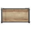 Bowery Hill 4 Wooden Tiers Rectangular Bookshelf in Antique Oak and Sandy Gray