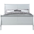 Bowery Hill Contemporary Low Profile Footboard Queen Bed in Platinum
