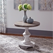 Bowery Hill Contemporary Rubberwood Solids 3-Piece Table Set in White