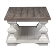 Bowery Hill Contemporary Rubberwood Solids 3-Piece Table Set in White