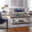 Bowery Hill Contemporary Rubberwood Solids 3-Piece Table Set in White